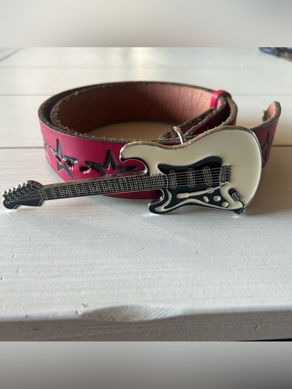 Electric Guitar Belt Buckle & Belt
